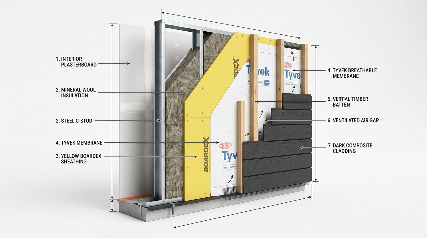 LGSF Multi-Layer Wall Section